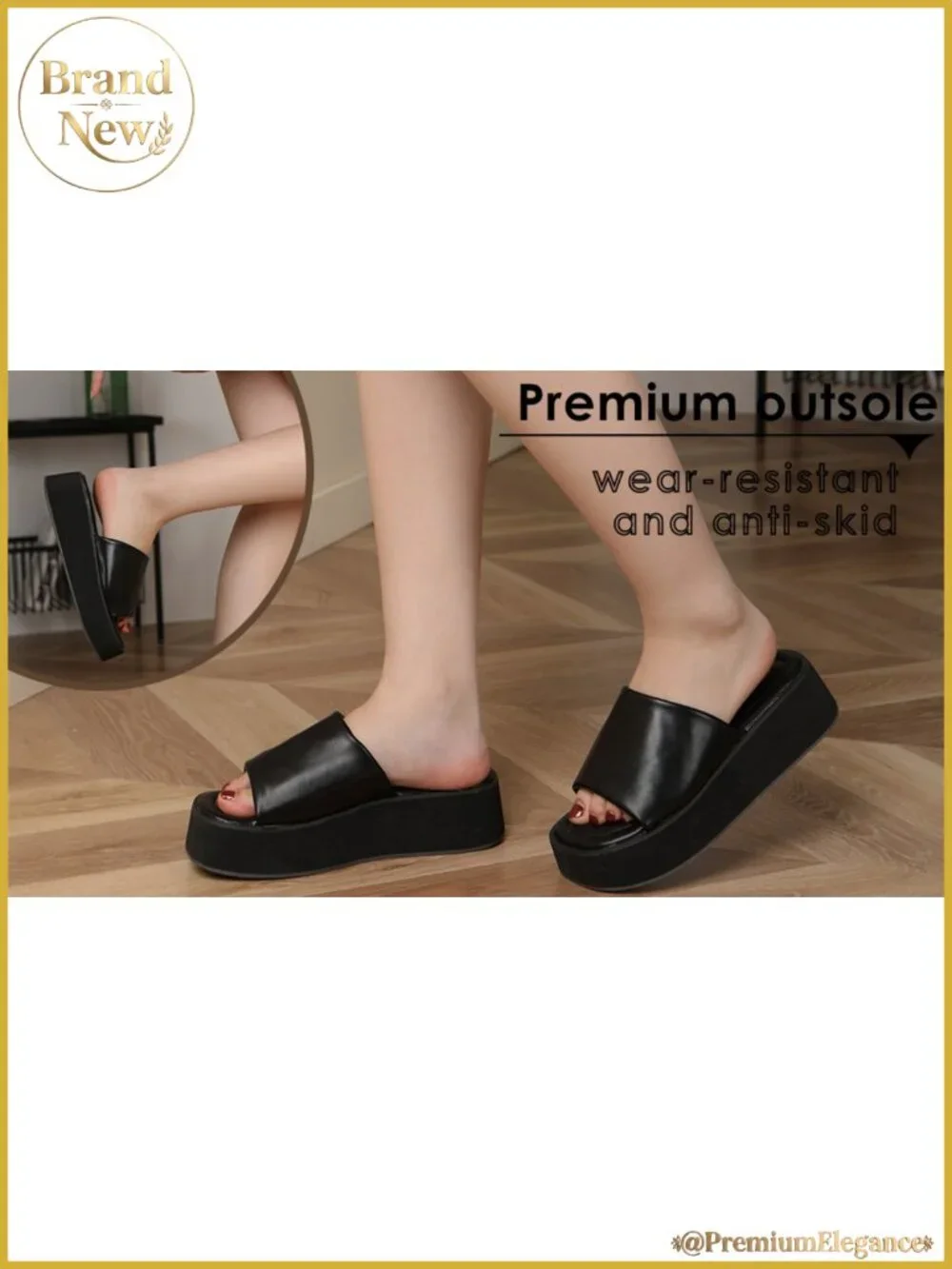 Chunky Platform Sandals for Women Comfort Open Toe Slip On Platform Slides